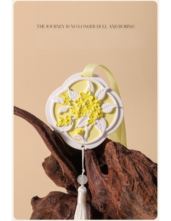 Adorno Colgante Perfumado de Yeso – Aroma Gardenia Silvestre