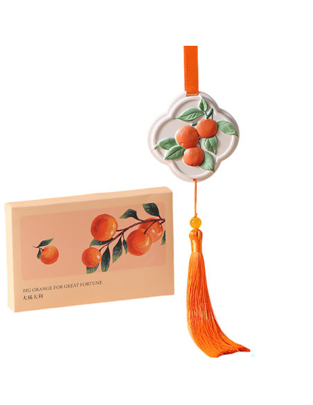 Aromatherapy Plaster Hanging Ornament – Fresh Citrus Scent