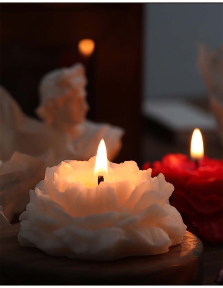 Bougie parfumée en forme de rose