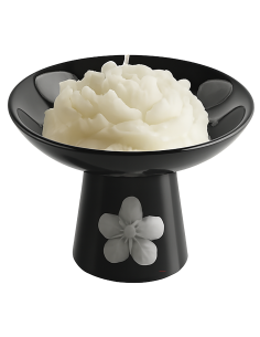 Jasmine Rose Soy Candle – Beige Floral Scented Decor