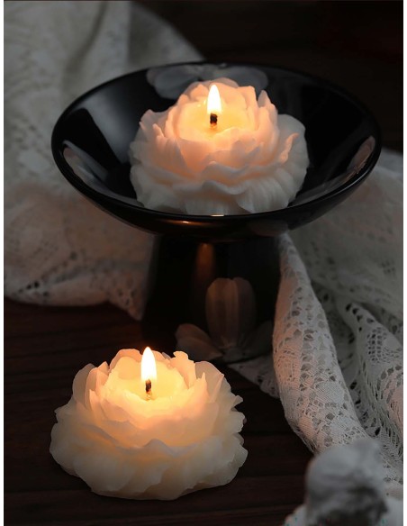 Bougie parfumée blanche en forme de rose – Gardenia