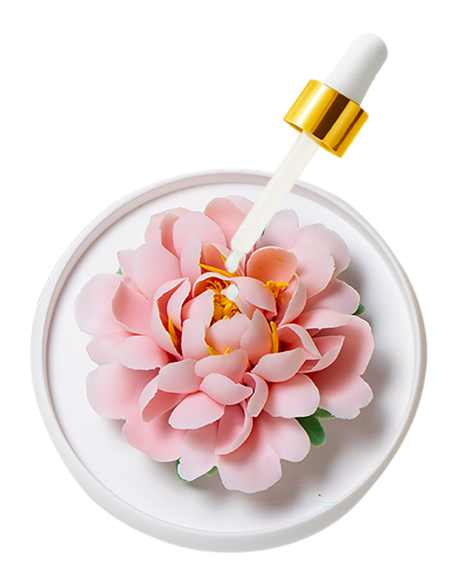 Difusor de cerámica en forma de peonía rosa