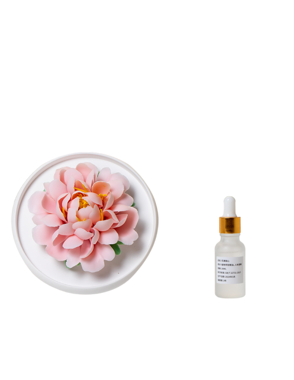 Difusor de cerámica en forma de peonía rosa