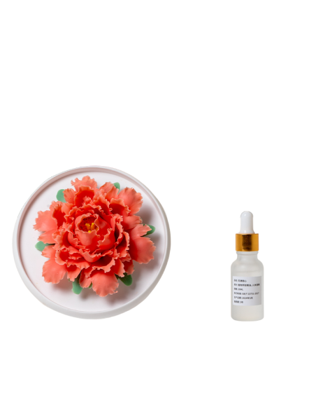 Diffusore in ceramica rossa a forma di peonia