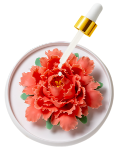 Diffuseur en céramique rouge en forme de pivoine