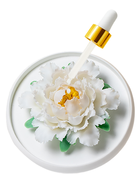 Difusor de cerámica en forma de peonía – Blanco