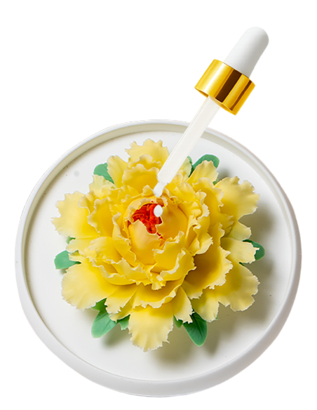 Diffuseur d’huiles essentielles en céramique fleur de pivoine jaune