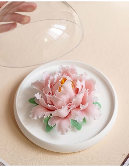 Diffusore in ceramica a forma di peonia viola