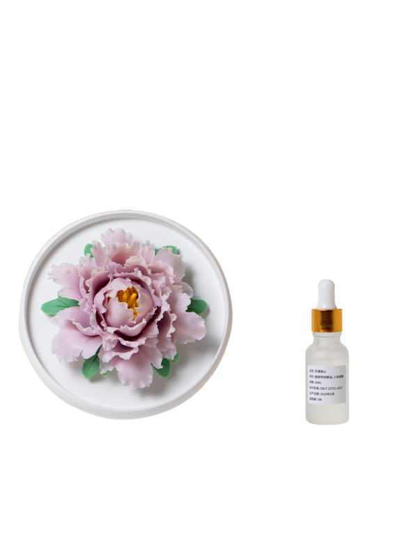 Diffuseur en céramique fleur de pivoine violet